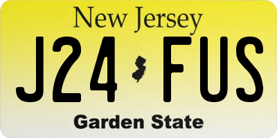 NJ license plate J24FUS