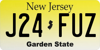 NJ license plate J24FUZ