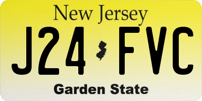 NJ license plate J24FVC