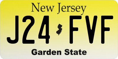 NJ license plate J24FVF