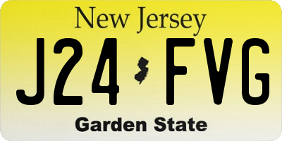 NJ license plate J24FVG
