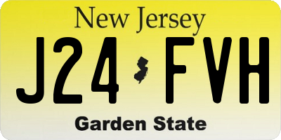 NJ license plate J24FVH