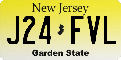 NJ license plate J24FVL