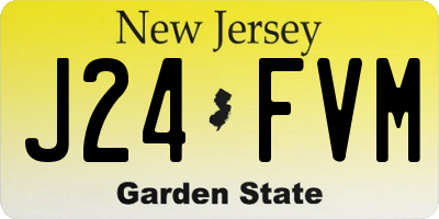 NJ license plate J24FVM