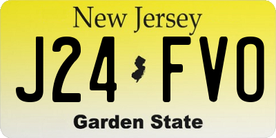 NJ license plate J24FVO