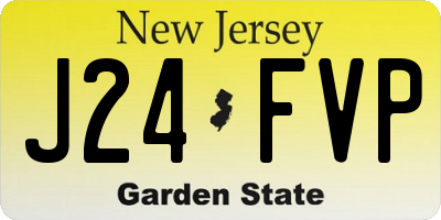 NJ license plate J24FVP