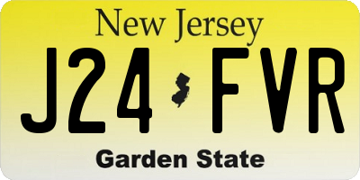 NJ license plate J24FVR