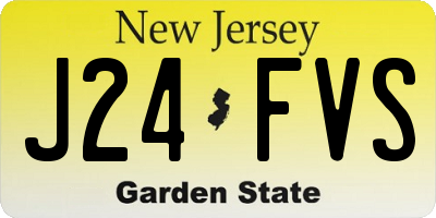 NJ license plate J24FVS