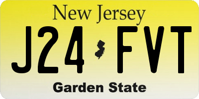 NJ license plate J24FVT