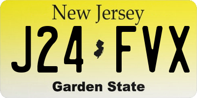 NJ license plate J24FVX