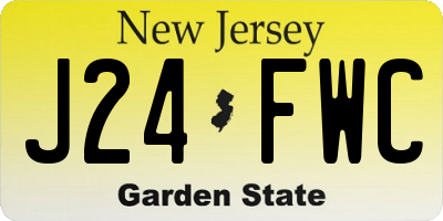 NJ license plate J24FWC