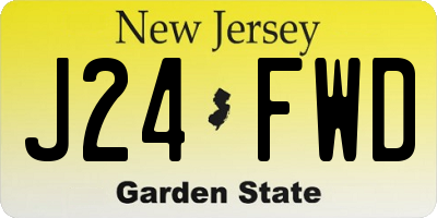NJ license plate J24FWD