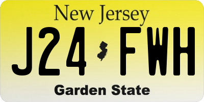 NJ license plate J24FWH