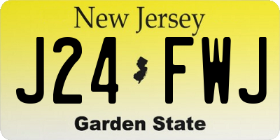 NJ license plate J24FWJ