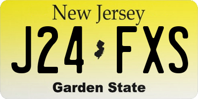 NJ license plate J24FXS