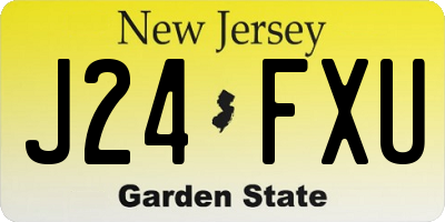 NJ license plate J24FXU
