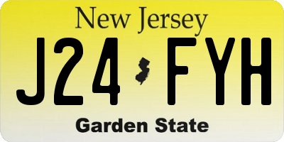 NJ license plate J24FYH