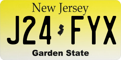 NJ license plate J24FYX