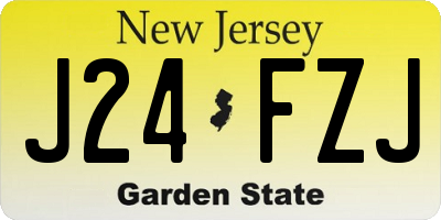 NJ license plate J24FZJ