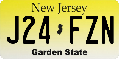 NJ license plate J24FZN