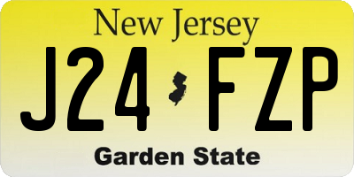NJ license plate J24FZP