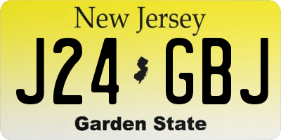 NJ license plate J24GBJ