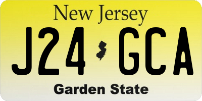 NJ license plate J24GCA