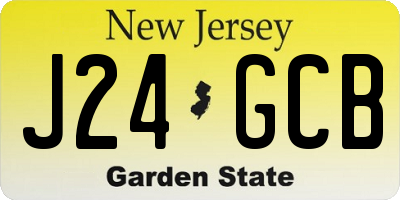 NJ license plate J24GCB