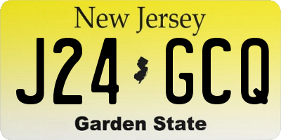 NJ license plate J24GCQ