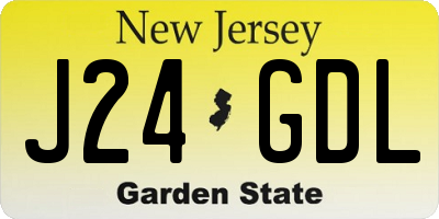 NJ license plate J24GDL