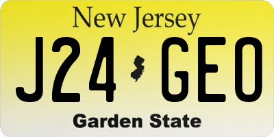 NJ license plate J24GEO