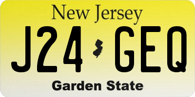 NJ license plate J24GEQ