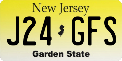 NJ license plate J24GFS