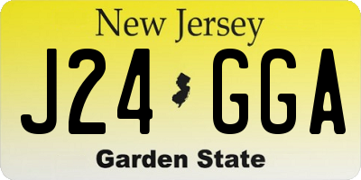 NJ license plate J24GGA