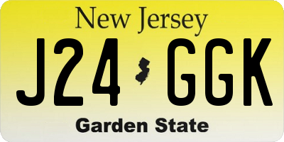 NJ license plate J24GGK