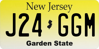 NJ license plate J24GGM