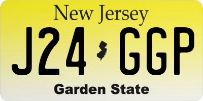 NJ license plate J24GGP