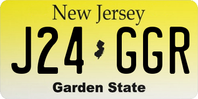 NJ license plate J24GGR