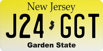 NJ license plate J24GGT