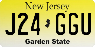 NJ license plate J24GGU