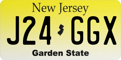 NJ license plate J24GGX