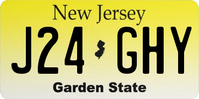 NJ license plate J24GHY