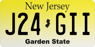 NJ license plate J24GII