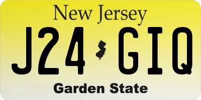NJ license plate J24GIQ