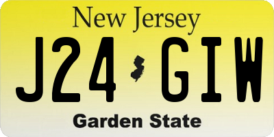 NJ license plate J24GIW