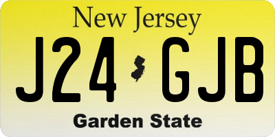 NJ license plate J24GJB