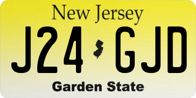 NJ license plate J24GJD