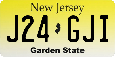 NJ license plate J24GJI