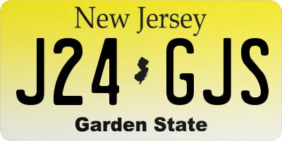 NJ license plate J24GJS