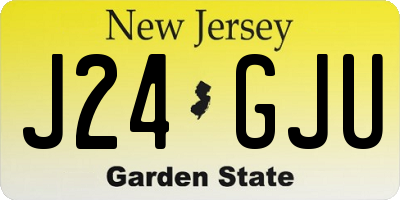 NJ license plate J24GJU